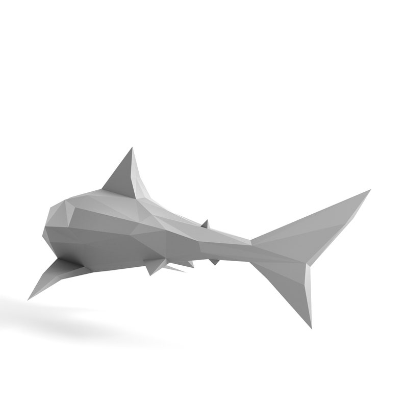 Shark, Printable PDF Template, Papercraft, Download, 3d, Low Poly - Etsy