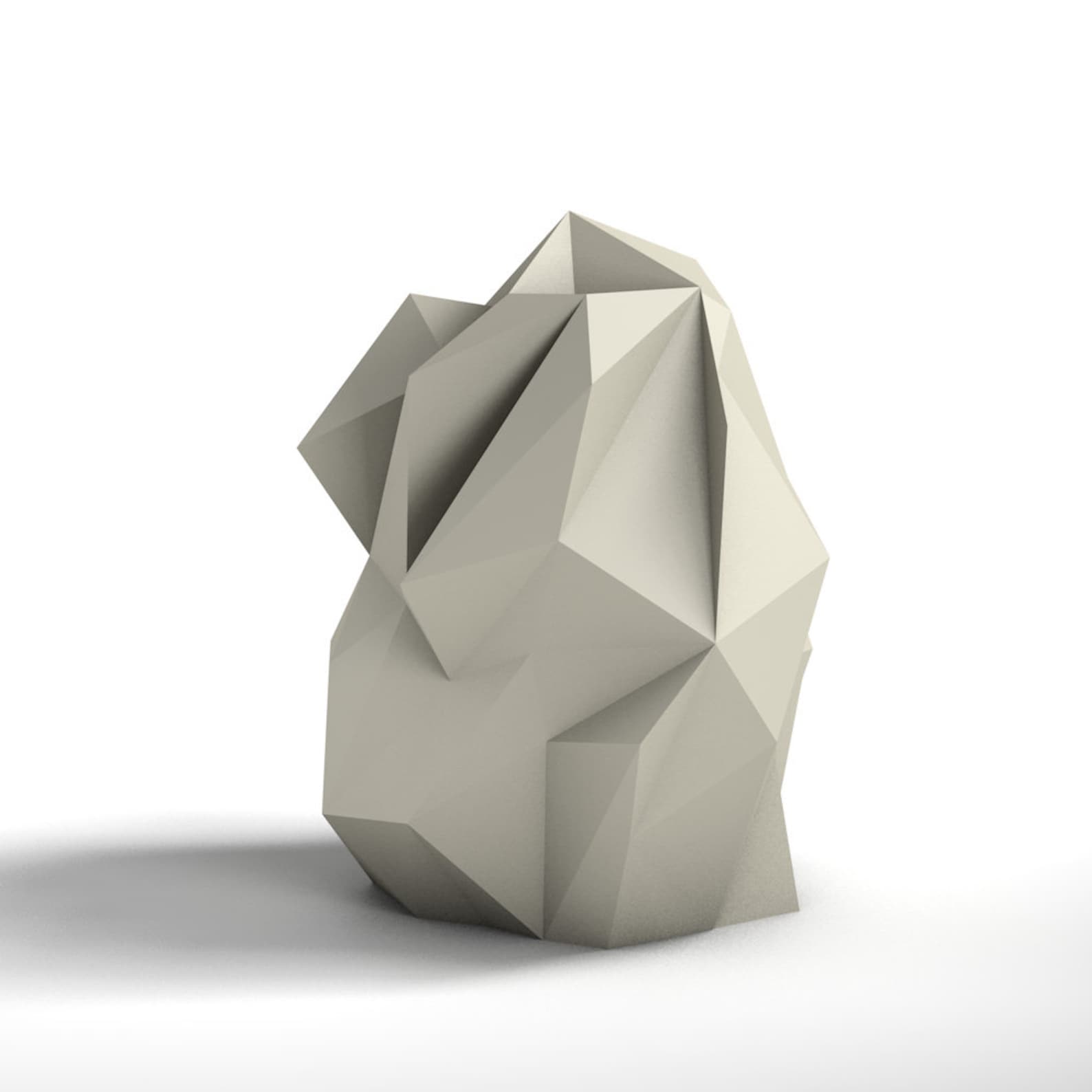 Abstract Rock, Printable PDF Template, Papercraft, Download, 3d, Low ...