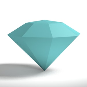 Diamante, impresión PDF Vorlage, Papercraft, Descargar, 3d, Low Poly