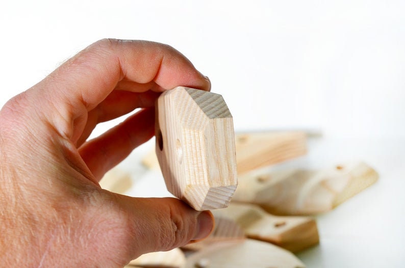 Climbing Holds for Kids Wooden Rock Climbing Holds Wood Etsy