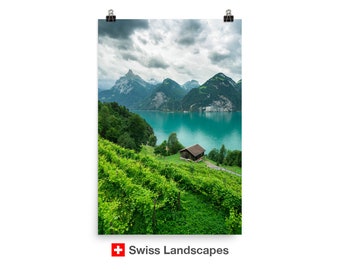 Landscape of Switzerland - Lake Lucerne and Canton of Uri - High Quality Digital Print - Poster