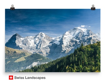 Eiger, Mönch and Jungfrau - Switzerland - Swiss Alps - High quality print - Poster