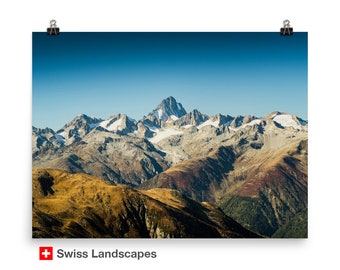 Finsteraarhorn - Swiss Alps - High Quality Print for Entryway or Living Room -  Alpine Landscape Photography - Poster