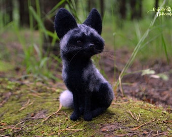 Felted Silver Fox Etsy Felted Silver Fox Etsy