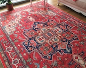 Rugs 6x9, Red Rug 6x9, Turkish Rug 6x9, Oriental Rug 6x9, Kilim Rug 6x9, Heriz Rug 6x9, Turkish Rug Oushak, Area Rug 6x9, Turkish Kilim, Rug
