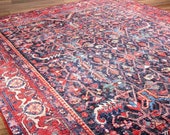 Rugs 6x9, Turkish Rug 6x9, Red Oriental Rug, Kilim Rug 6x9, Vintage Rug 6x9, Area Rugs 6x9, Heriz Rug 6x9, Oushak Rug 6x9, Large Turkish Rug