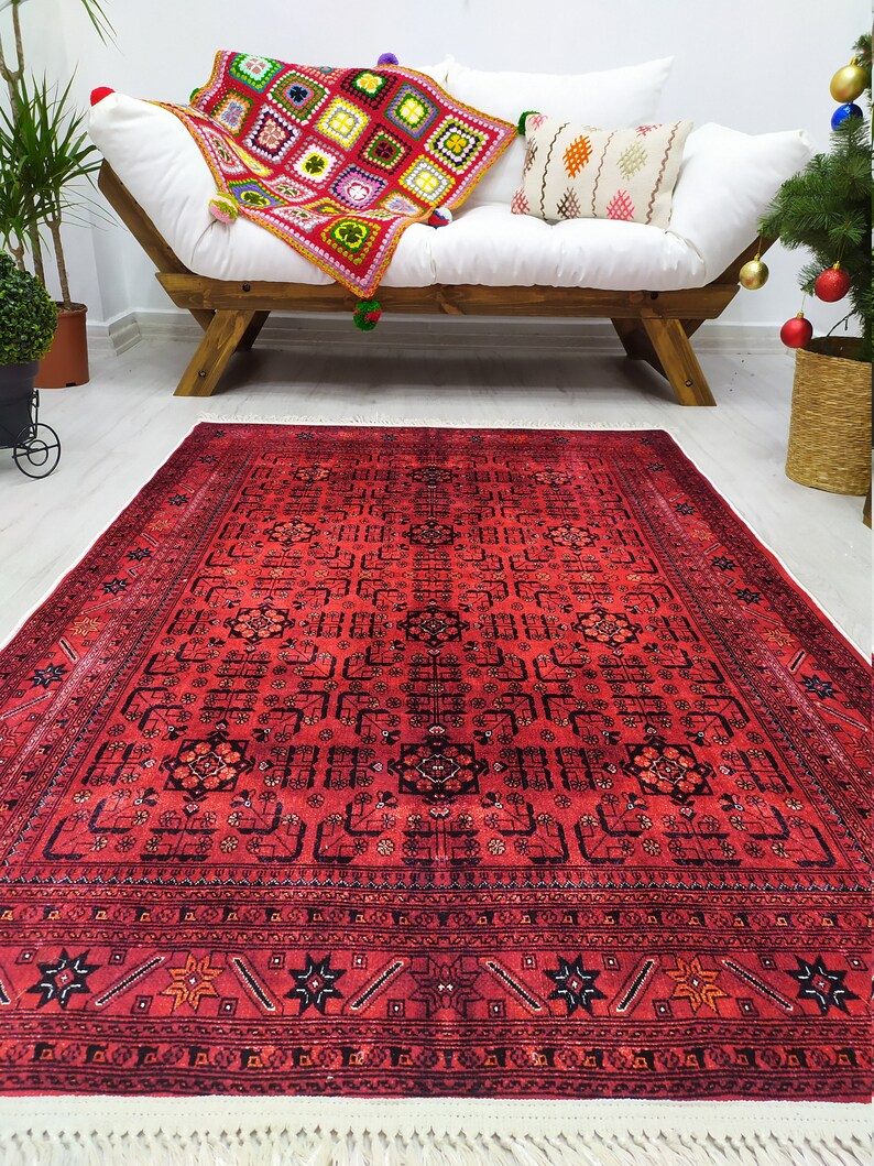 Rugs 6x9 Red Rug 6x9 Oriental Rug 6x9 Area Rug 6x9 Turkish Etsy