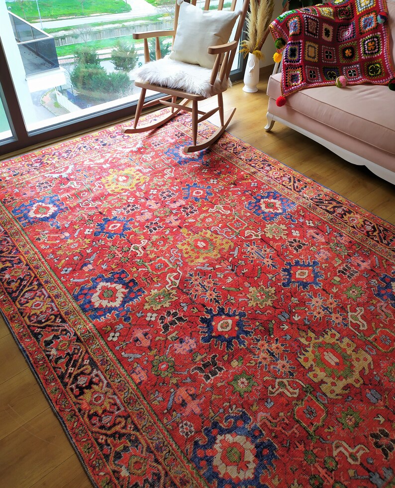 Rugs 9x12 Turkish Rug 9x12 Oushak Rug 9x12 Kilim Rug 9x12 Etsy