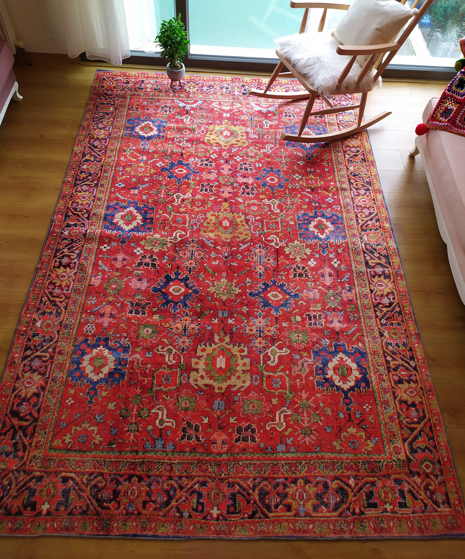 Rugs 8x10 Turkish Rug 8x10 Oushak Rug 8x10 Kilim Rug Red Etsy UK