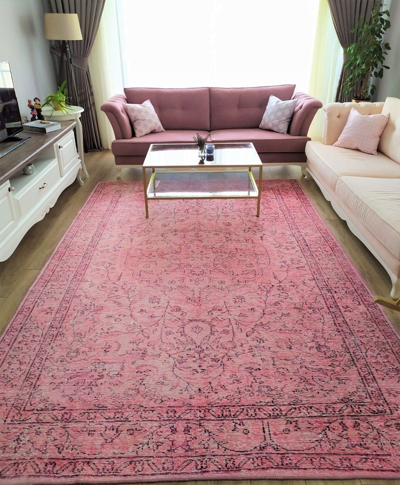 Rugs 8x10 Turkish Rug Pink Turkish Rug 8x10 Pink Rug 8x10 Etsy