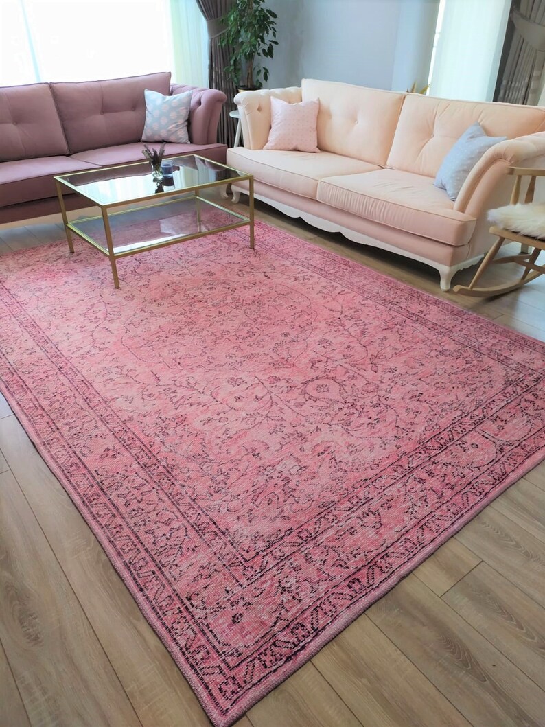Rugs 8x10 Turkish Rug Pink Turkish Rug 8x10 Pink Rug 8x10 Etsy