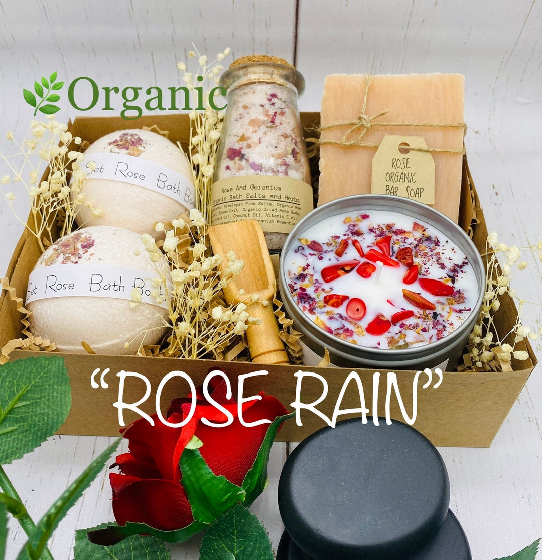 Organic Spa Set Rose and Geranium Spa Set Organic Essential Oils and ...