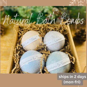 Natural Bath bomb set, Bath bombs Healing Collection, Large Bath Bomb, Relaxing Bath Bombs, Bath bomb gift set imagem 3