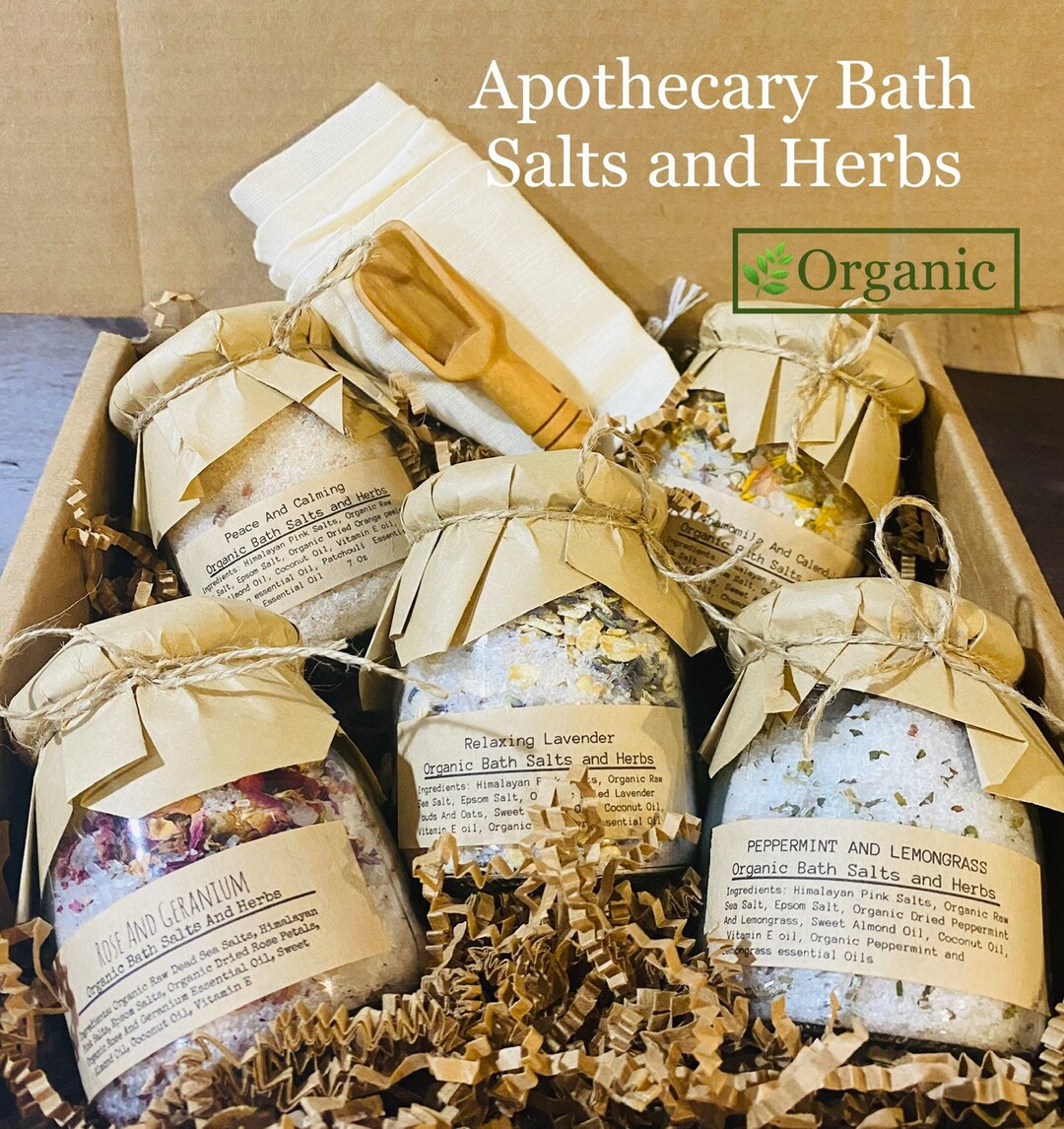 Organic Bath Salts and Herbs, Apothecary Spa Salts and Herbs, Detoxing