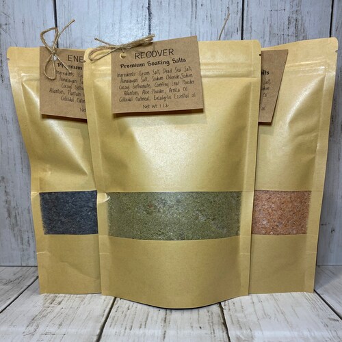 Premium Soaking Salts 1 Lb Bulk Bath Salts Relaxing Bath Etsy