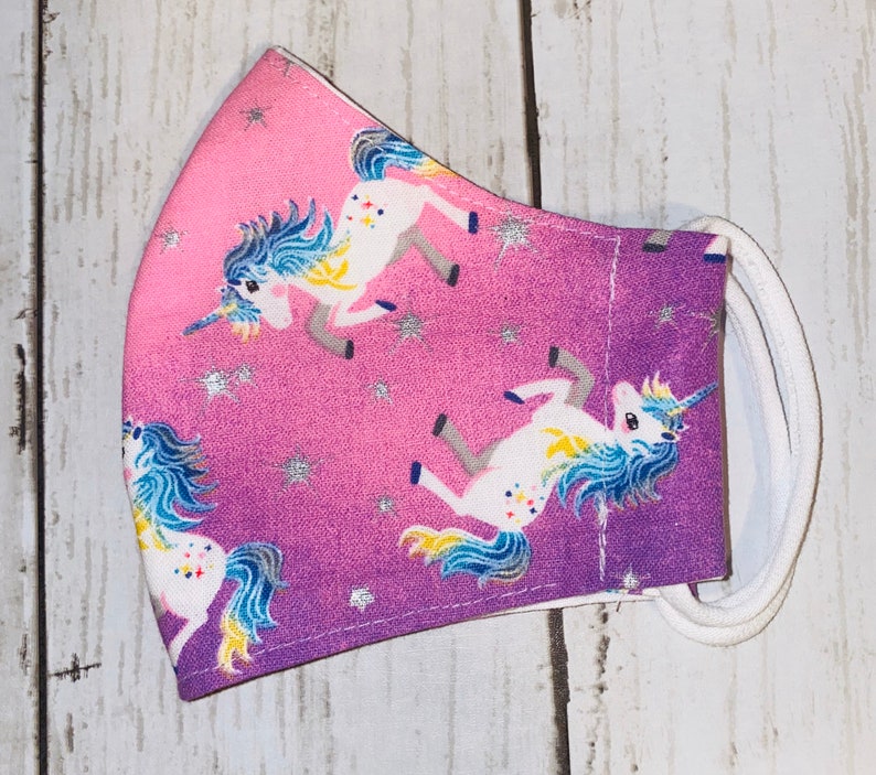 Unicorn Face Mask/100 Cotton Face Mask Reusable Washable Etsy