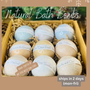 Natural Bath bomb set, Bath bombs Healing Collection, Large Bath Bomb, Relaxing Bath Bombs, Bath bomb gift set imagem 1