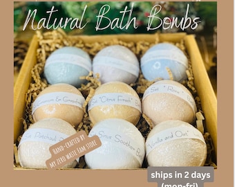 Natural Bath bomb set, Bath bombs Healing Collection, Large Bath Bomb, Relaxing Bath Bombs, Bath bomb gift set