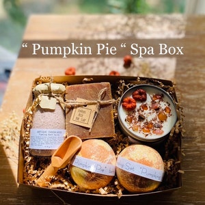 Pumpkin Pie Spa Set, Spa Gift Set, Handmade Spa Set, Birthday Gift, Spa Gift Box, Autumn Spa box