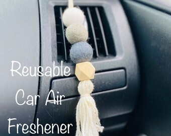 Car Diffuser Felt Balls, Organic and Natural , Eco-Friendly Reusable, Portable Diffuser