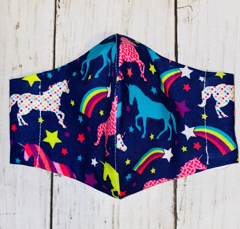 Unicorn Face Mask/100 Cotton Face Mask Reusable Washable Etsy