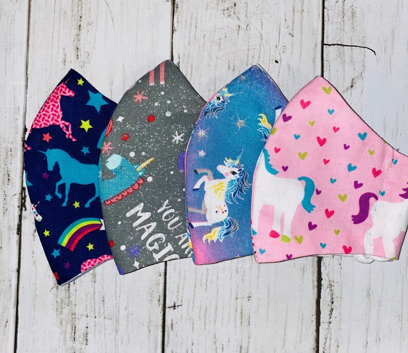 Unicorn Face Mask/100 Cotton Face Mask Reusable Washable Etsy