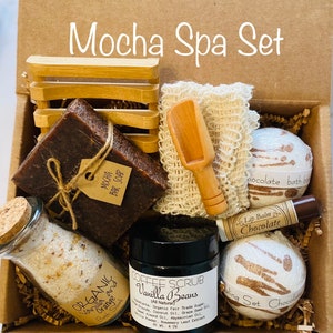 Spa Gift Set, Mocha Spa Set, Chocolate and Vanilla Spa Set, Gift Set