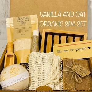 Organic Vanilla Orange Spa Gift Set: Handmade Apothecary Healing Set