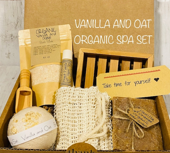 Organic Vanilla Orange Spa Gift Set: Handmade Apothecary Healing Set