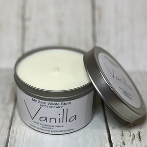 Vanilla Soy Candle: Handmade Organic Essential Oil Infused, 8 Oz