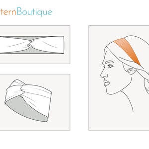 Let’s Make a Headband! | Twisted Knot Headband | PDF Sewing Pattern in A2, A4 and US letter format | Print-at-home | Sewing Tutorial Booklet