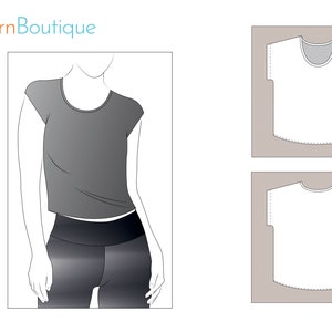 Make a Simple Oversize T-shirt Pattern | Sports Outfit | PDF Sewing Pattern in A0, A4 US letter format | Print-at-home | Sewing Tutorial