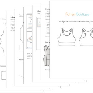 Make a Racerback Comfort Bra/Sports Bra Sports Bra Pattern A0, A4 and US Letter PDF Sewing Pattern Print-at-home Sewing Tutorial image 2