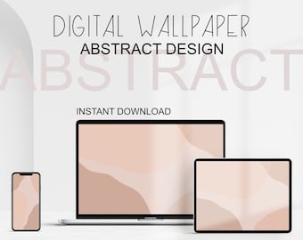 Esthetisch minimalistisch digitaal behang | Abstracte Screensaver | Laptop achtergrond | Beige Neutralen | Direct downloaden | Gesmolten Fudge