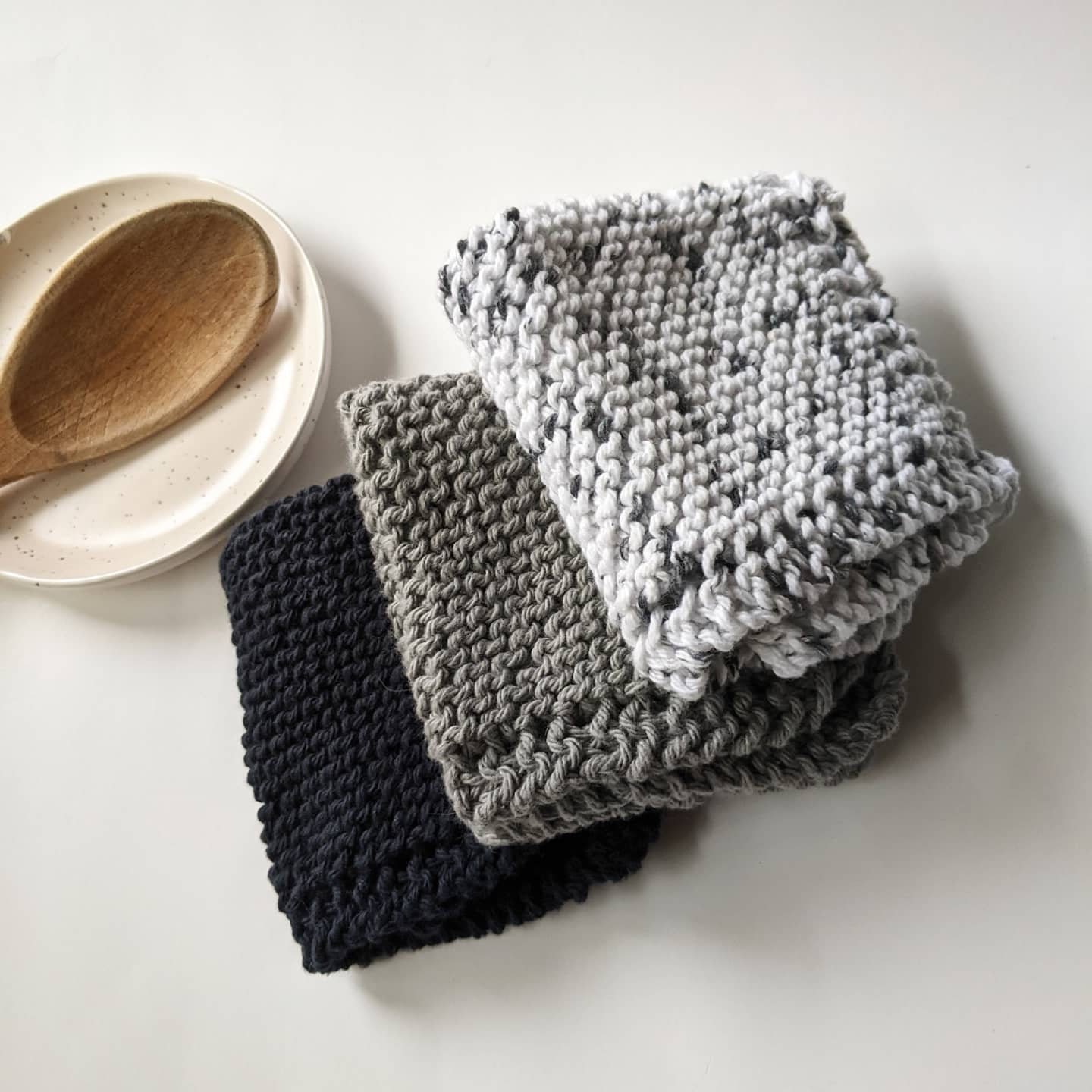 Simple knitted dishcloth pattern pdf pattern beginner friendly eco