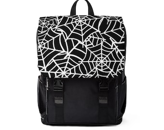 Gothic Backpack - Spiderweb Shoulder Backpack - Cobweb Goth purse - Punk Rock bag - Alternative fashion - Grunge luggage