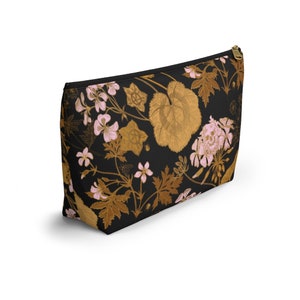 Vintage Floral Skull Garden Accessory Pouch