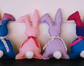 Easter Bunny, Farmhouse bunny, Basket Filler, Stuffed Bunny, Easter decor, Tiered Tray decor, Centerpiece decor