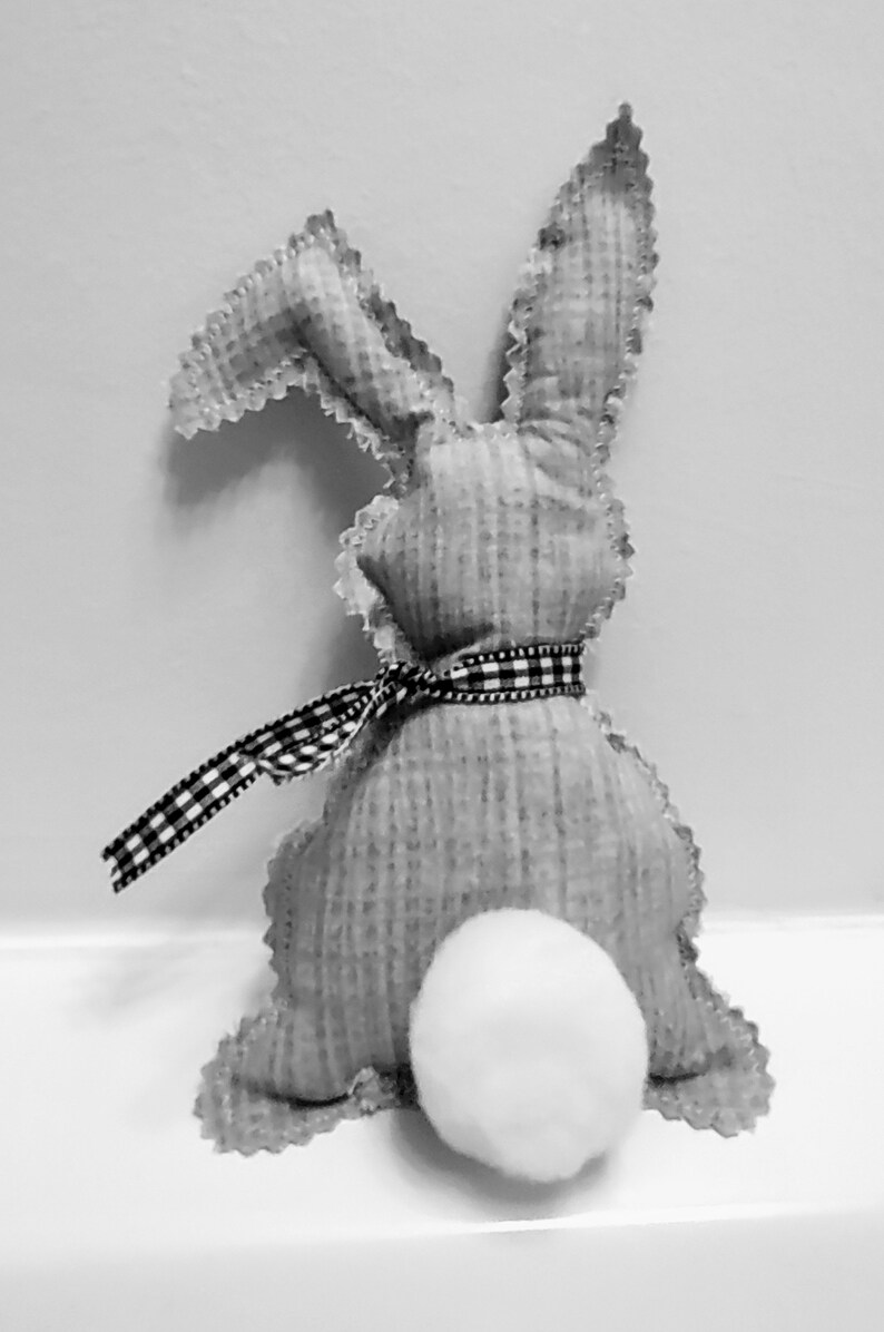Stuffed Fabric Bunny Farmhouse Style Easter Basket Bunny Etsy