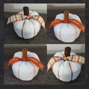 Fall Pumpkin Decor, Farmhouse Decor, Tiered Tray Bowl Filler, Centerpiece, Thanksgiving Decor, Fabric Stuffed Pumpkin