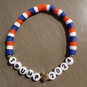 Trump Bracelet, Beaded Bracelet, Trump 2024, MAGA