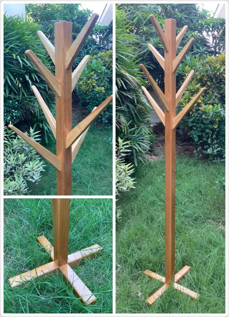 Hooks Coat Rack Stand Plan Etsy