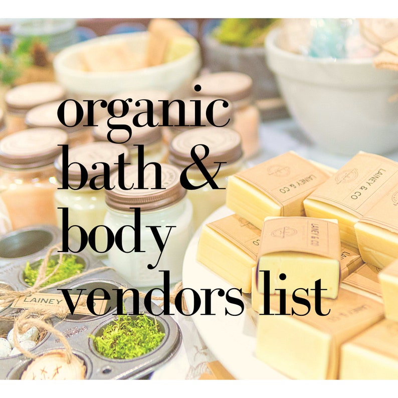 Organic Skincare Vendors List private label vendors included Etsy