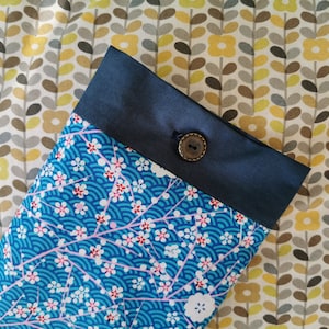 Pochette étui à livre tissu japonais