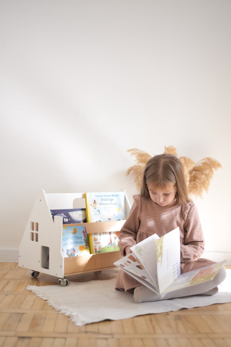 Personalized Montessori Bookshelf, Nursery Bookcase, Montessori