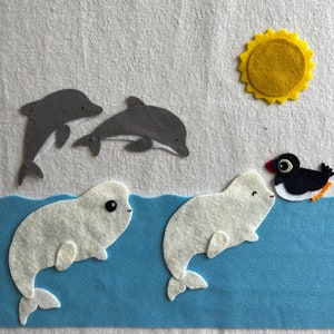 Baby Beluga Felt Story, baby beluga, beluga,dolphin, felt story, felt stories, flannel board story