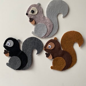 Squirrel, squirrel shake your bushy tail felt story, fall felt, Felt Stories, circle time, preschool, daycare, flannel board story, handmade