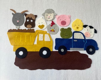 Little Blue Truck felt story, flannel board story, felt stories, preschool, felt fun, story time