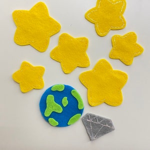 Twinkle Twinkle Little Star Felt Set,Felt Stories, Flannel Board Story, Circle Time, Preschool stories,Felt stars, Felt Stort,Felt Resources