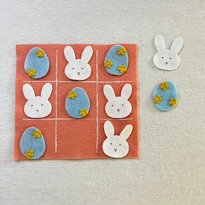 Easter Tic Tac Toe Felt, felt game, felt story, felt stories, Easter activity, Easter game, spring, April